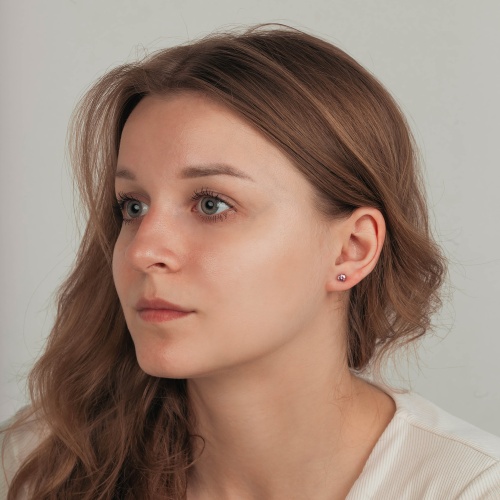 Пусеты Fiore Luna  Pink, SWE2127/1 P G фото 2